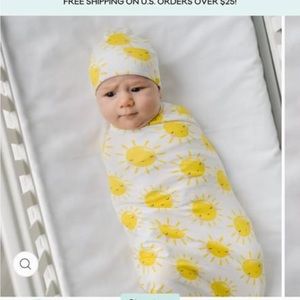 Little Sleepies Sunshine Swaddle & Hat